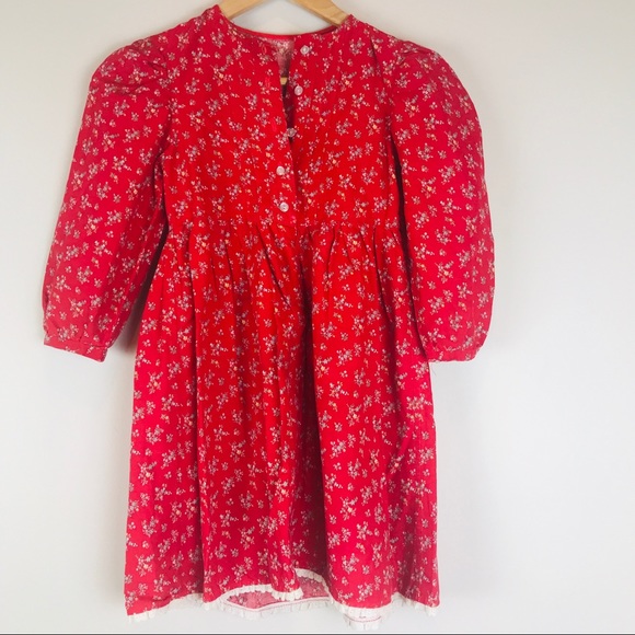 Other - Vintage Handmaid Red Floral Dress